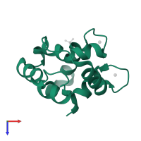 Parvalbumin alpha in PDB entry 1s3p, assembly 1, top view.