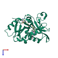 PDB entry 1s3y coloured by chain, top view.