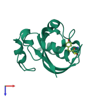 PDB entry 1s4r coloured by chain, top view.