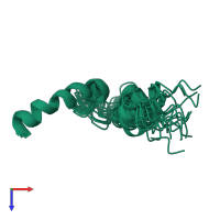 PDB entry 1s4x coloured by chain, ensemble of 20 models, top view.