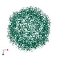 Minor capsid protein VP1 in PDB entry 1s58, assembly 1, top view.