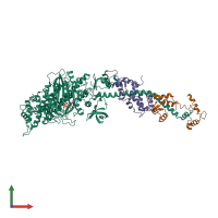 PDB entry 1s5g coloured by chain, front view.