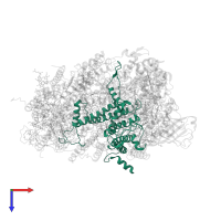 Photosystem II protein D1 1 in PDB entry 1s5l, assembly 1, top view.