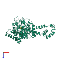 PDB entry 1s5m coloured by chain, top view.