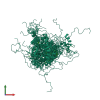 PDB entry 1s6i coloured by chain, ensemble of 15 models, front view.