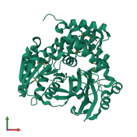 PDB entry 1s6y coloured by chain, front view.