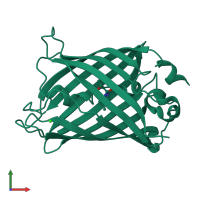 PDB entry 1s6z coloured by chain, front view.