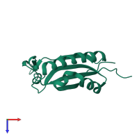 PDB entry 1s7i coloured by chain, top view.