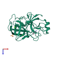 PDB entry 1s83 coloured by chain, top view.