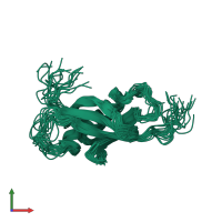 PDB entry 1se9 coloured by chain, ensemble of 20 models, front view.