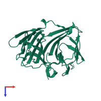 PDB entry 1sef coloured by chain, top view.