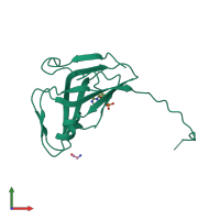PDB entry 1seh coloured by chain, front view.