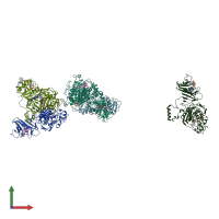 PDB entry 1sej coloured by chain, front view.