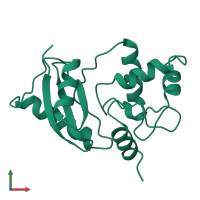 PDB entry 1sfe coloured by chain, front view.