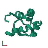 PDB entry 1sgg coloured by chain, ensemble of 10 models, front view.