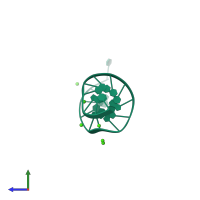 PDB entry 1sgs coloured by chain, side view.