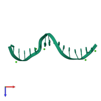 PDB entry 1sgs coloured by chain, top view.