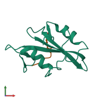 PDB entry 1sha coloured by chain, front view.