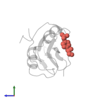 Modified residue PTR in PDB entry 1shb, assembly 1, side view.