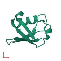 PDB entry 1sif coloured by chain, front view.