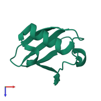 Ubiquitin in PDB entry 1sif, assembly 1, top view.