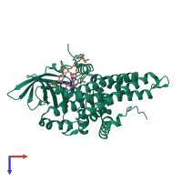 PDB entry 1sir coloured by chain, top view.