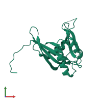 PDB entry 1sjy coloured by chain, front view.