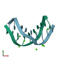 PDB entry 1sk5 coloured by chain, front view.