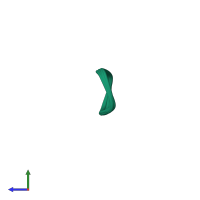 PDB entry 1ski coloured by chain, ensemble of 10 models, side view.