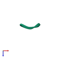 PDB entry 1skk coloured by chain, ensemble of 10 models, top view.