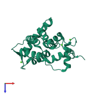 PDB entry 1sl8 coloured by chain, top view.