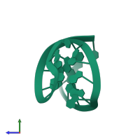 PDB entry 1slo coloured by chain, side view.