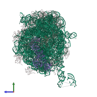 PDB entry 1sm1 coloured by chain, side view.