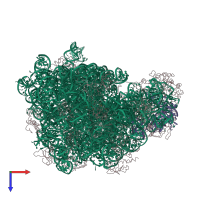 PDB entry 1sm1 coloured by chain, top view.