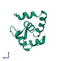Troponin C, skeletal muscle in PDB entry 1smg, assembly 1, side view.