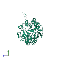 Metallo-beta-lactamase L1 type 3 in PDB entry 1sml, assembly 1, side view.