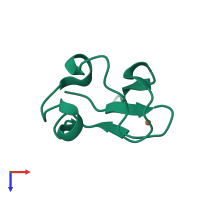PDB entry 1smw coloured by chain, top view.