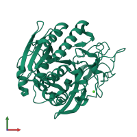 PDB entry 1sn7 coloured by chain, front view.