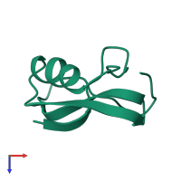 PDB entry 1snb coloured by chain, top view.