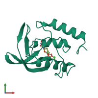 PDB entry 1snc coloured by chain, front view.