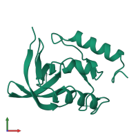 Monomeric assembly 1 of PDB entry 1sno coloured by chemically distinct molecules, front view.