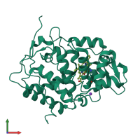 PDB entry 1sog coloured by chain, front view.