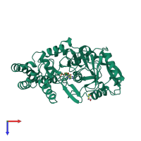 PDB entry 1son coloured by chain, top view.