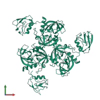 Serine endoprotease DegS in PDB entry 1sot, assembly 1, front view.