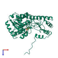 PDB entry 1spa coloured by chain, top view.