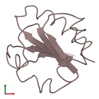 PDB entry 1srx coloured by chain, front view.