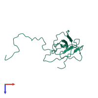 PDB entry 1ssk coloured by chain, top view.
