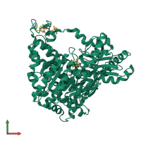 PDB entry 1su7 coloured by chain, front view.