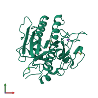 PDB entry 1sub coloured by chain, front view.