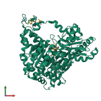 PDB entry 1suf coloured by chain, front view.
